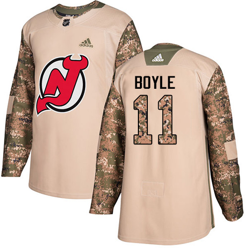 Adidas Devils #11 Brian Boyle Camo Authentic Veterans Day Stitched NHL Jersey